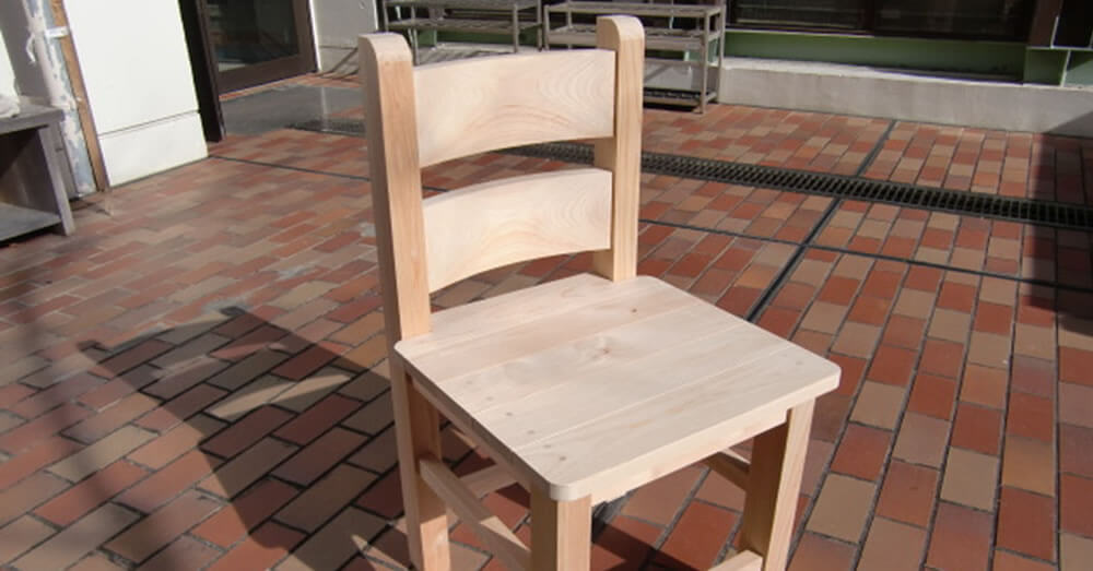 木工教室「桧の椅子」